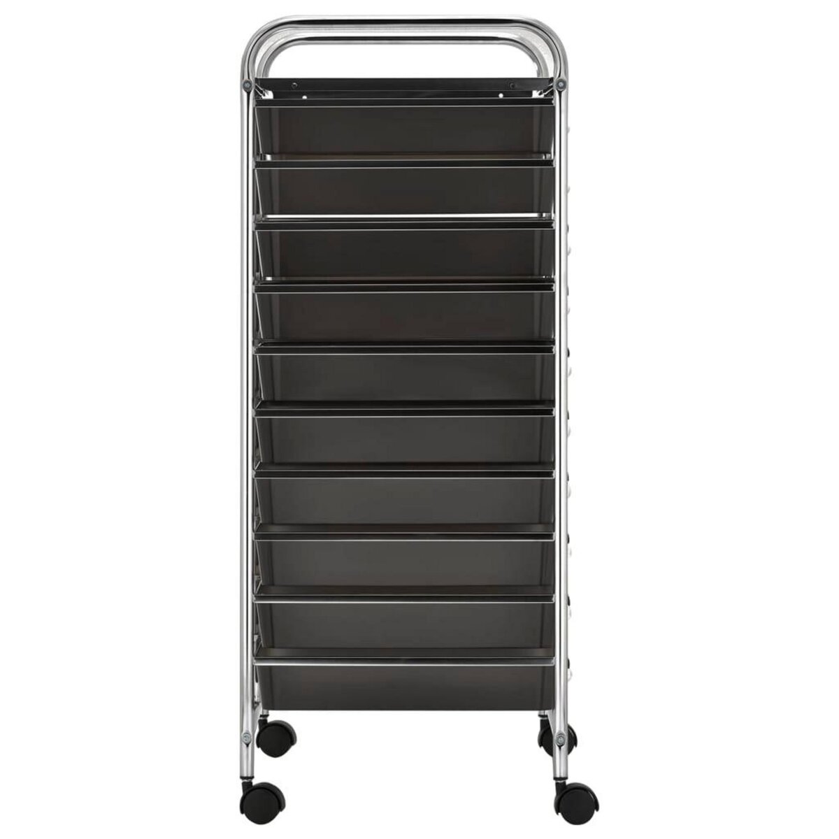 VIDAXL Chariot de rangement mobile a 15 tiroirs XXL Noir Plastique