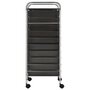 Voir la diapositive 4 : VIDAXL Chariot de rangement mobile a 15 tiroirs XXL Noir Plastique
