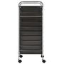 Voir la diapositive 4 : VIDAXL Chariot de rangement mobile a 15 tiroirs XXL Noir Plastique