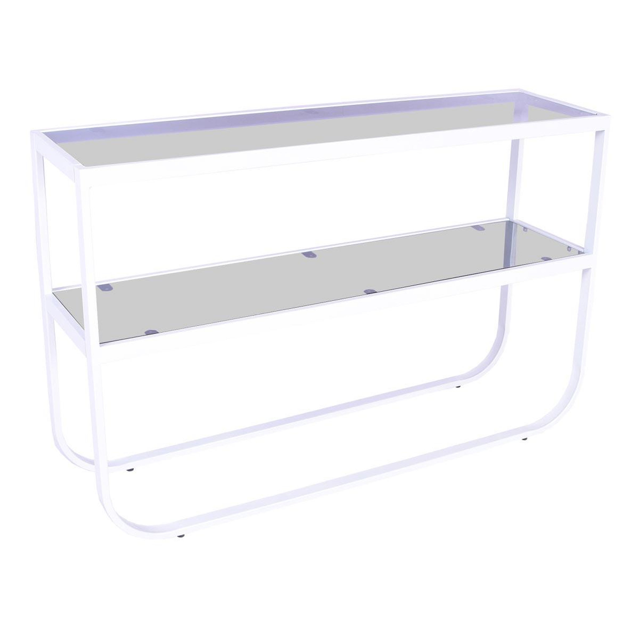 Paris Prix Console design en verre  rocker  110cm blanc
