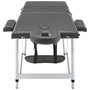 VIDAXL Table de massage 3 zones Cadre en aluminium Anthracite 186x68cm