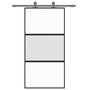 Voir la diapositive 3 : VIDAXL Porte coulissante noir 102,5x205 cm verre trempe aluminium