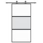 Voir la diapositive 3 : VIDAXL Porte coulissante noir 102,5x205 cm verre trempe aluminium