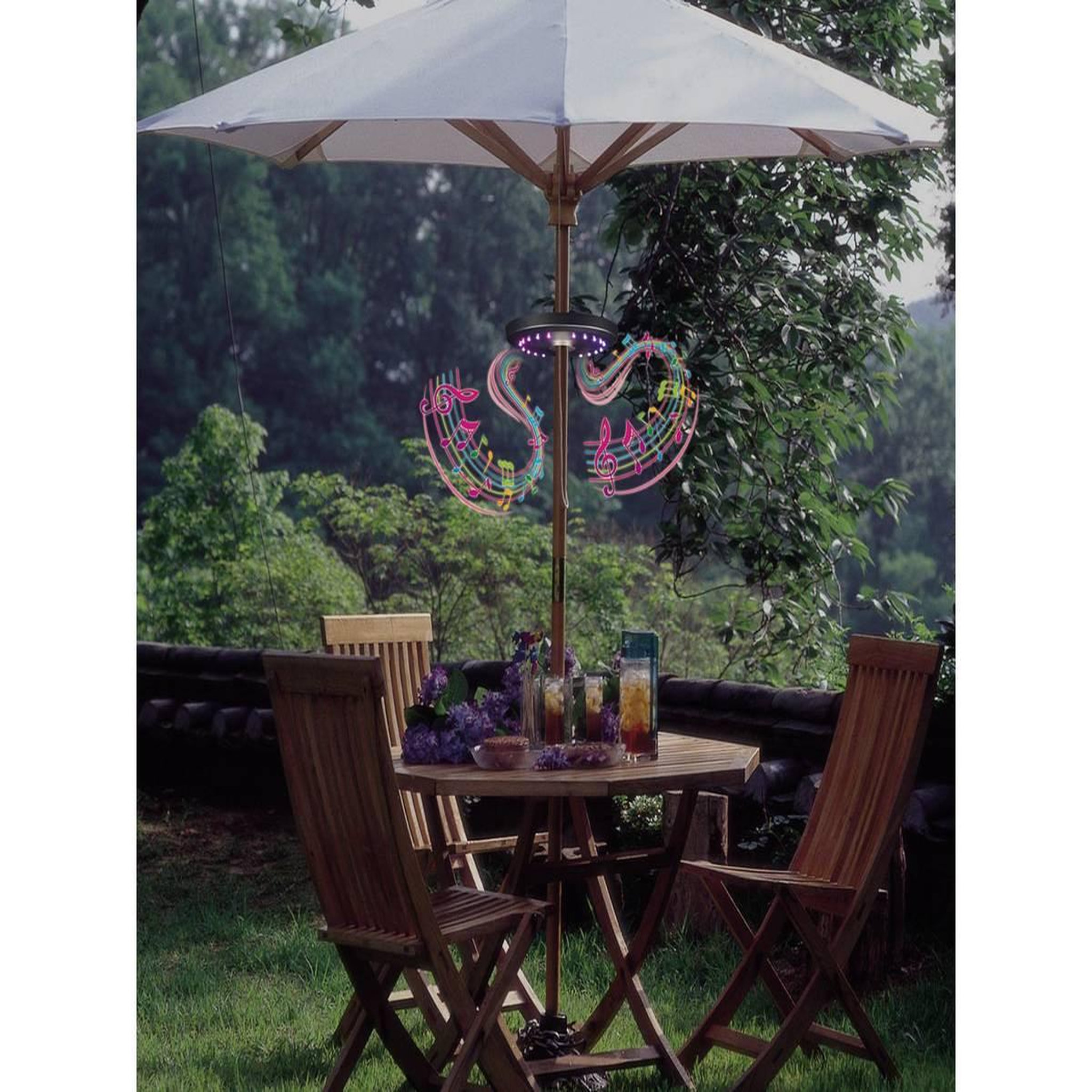 Voir la diapositive 2 : Habitat et Jardin Eclairage de jardin  umbrella  pour parasol - enceinte arceau