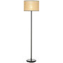 Voir la diapositive 1 : HOMCOM Lampadaire cannage style cosy 40 W max. H.153 cm piètement mât noir abat-jour cannage