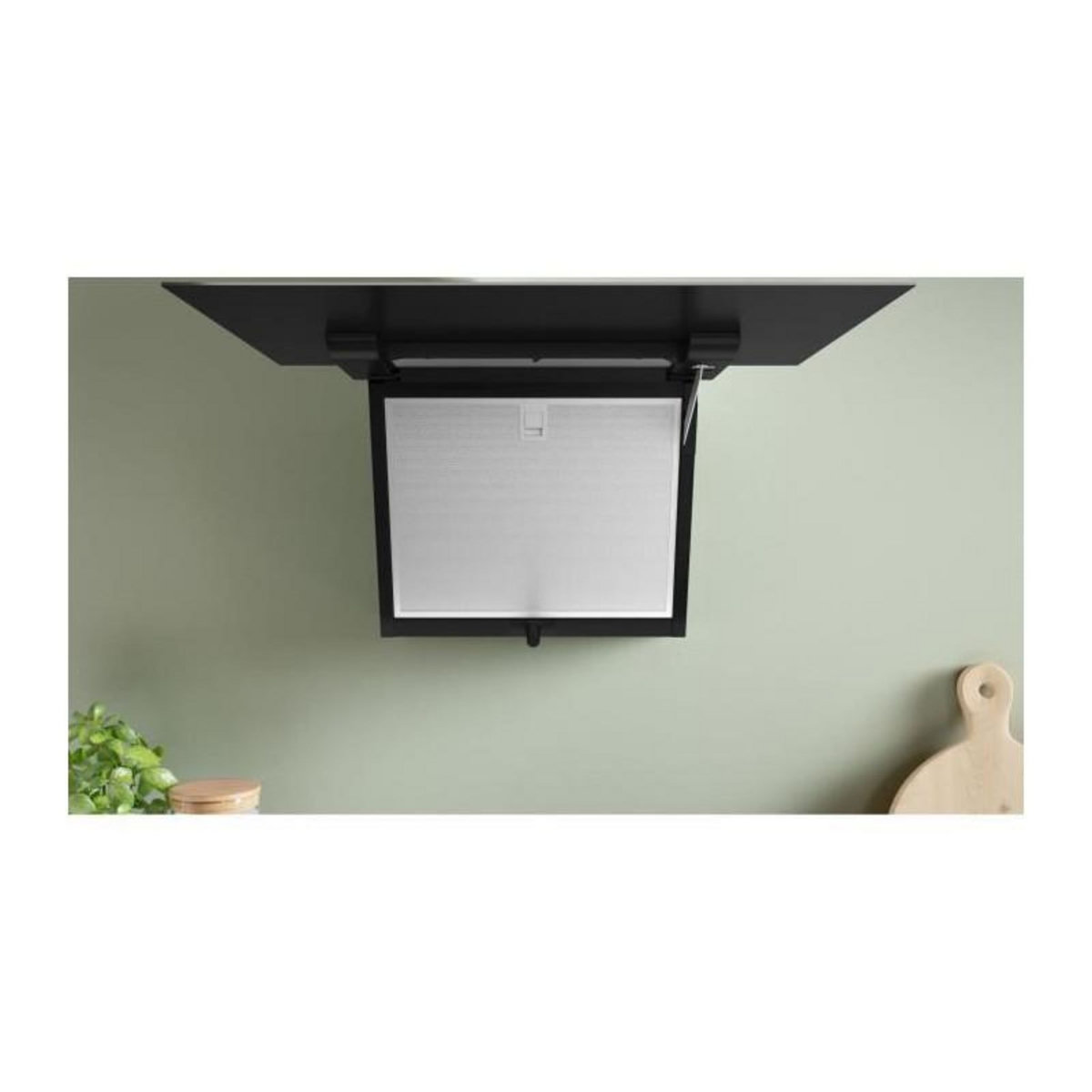 BOSCH Hotte décorative inclinée 60cm 768m³/h noir - DWK67FN60