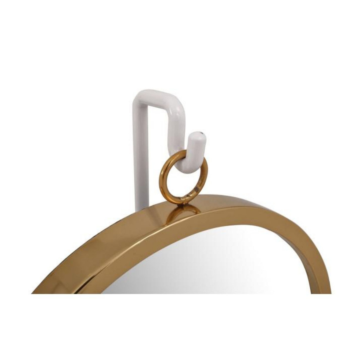 Paris Prix Miroir à Poser Rond  Eleganca  65cm Blanc & Or