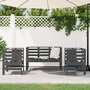 Voir la diapositive 3 : VIDAXL Salon de jardin 3 pcs gris bois massif de pin