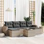 Voir la diapositive 1 : VIDAXL Salon de jardin avec coussins 7 pcs gris clair resine tressee