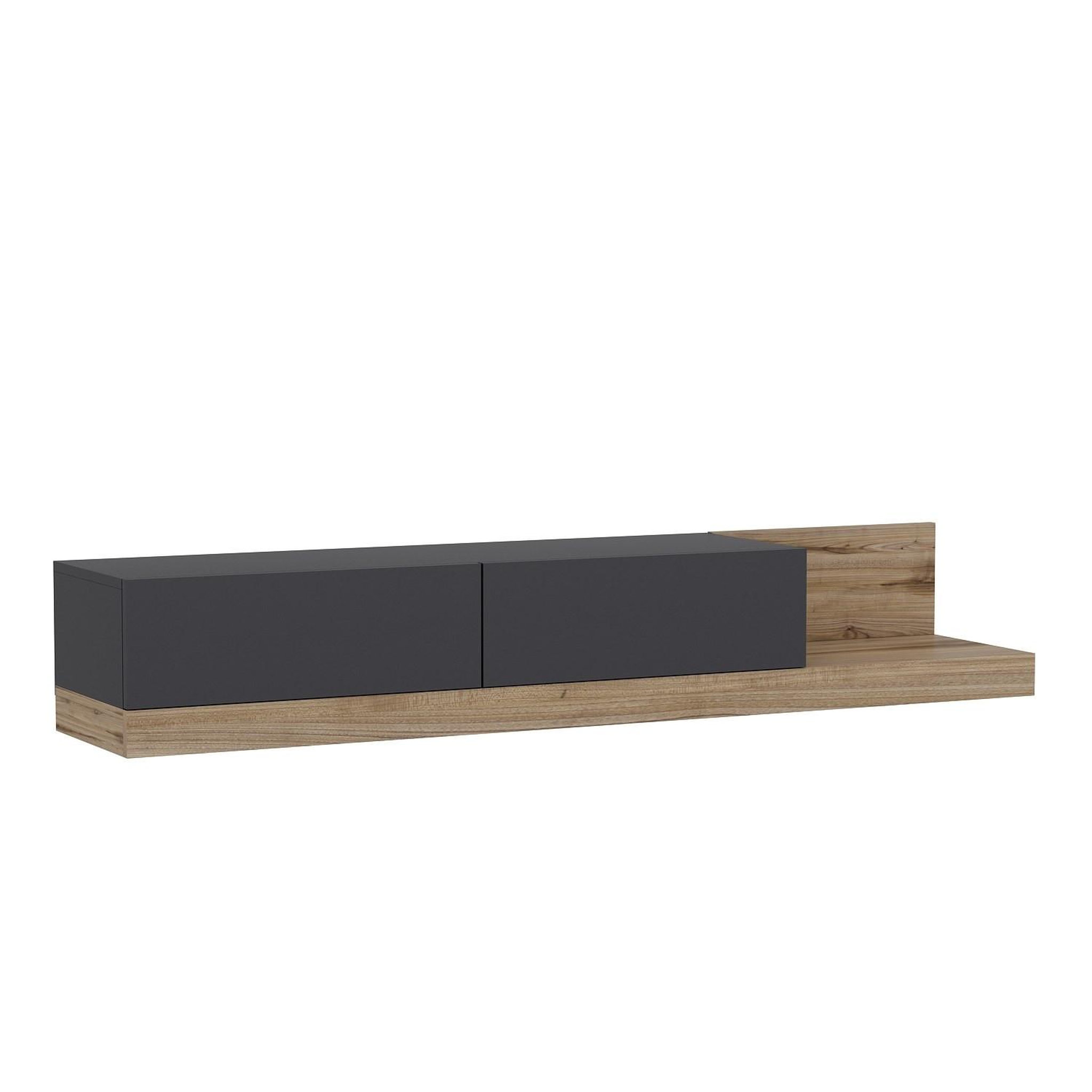 Habitat et Jardin Meuble tv en bois  majör  - 180 x 37 x 30 cm - gris anthracite
