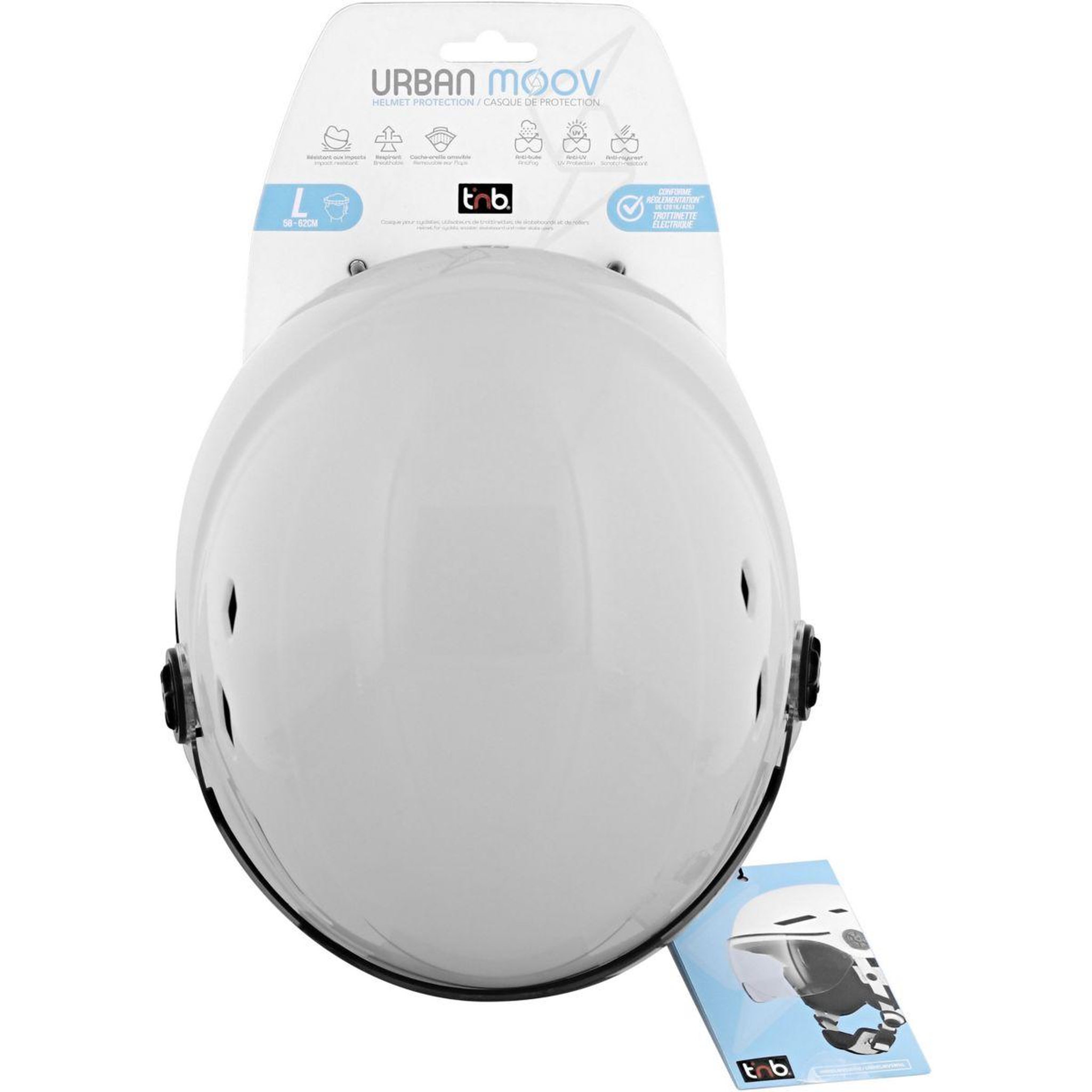 Voir la diapositive 4 : TNB Casque Taille L - Blanc