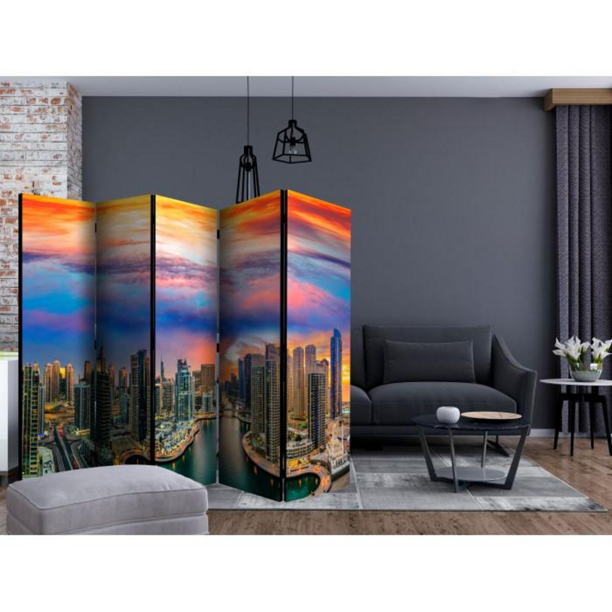 Paris Prix Paravent 5 Volets  Afternoon in Dubai  172x225cm