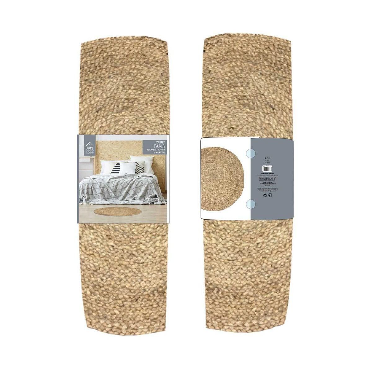 Tapis déco rond en jute 80 cm