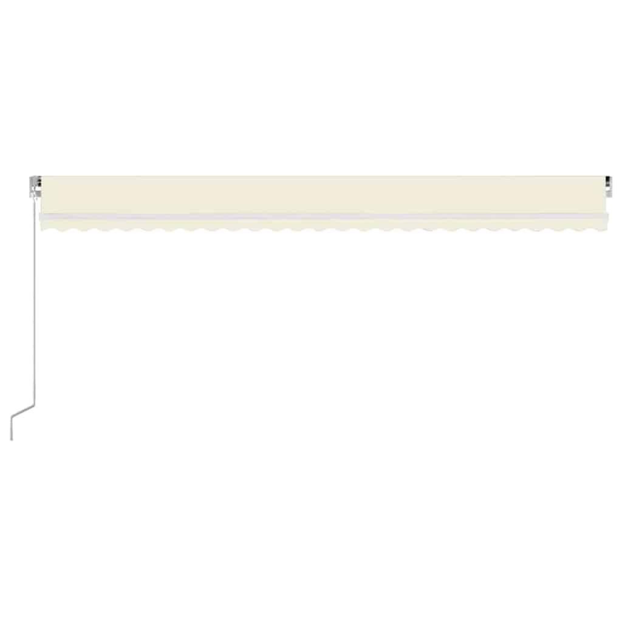 Voir la diapositive 3 : VIDAXL Auvent manuel retractable avec LED 600x300 cm Creme