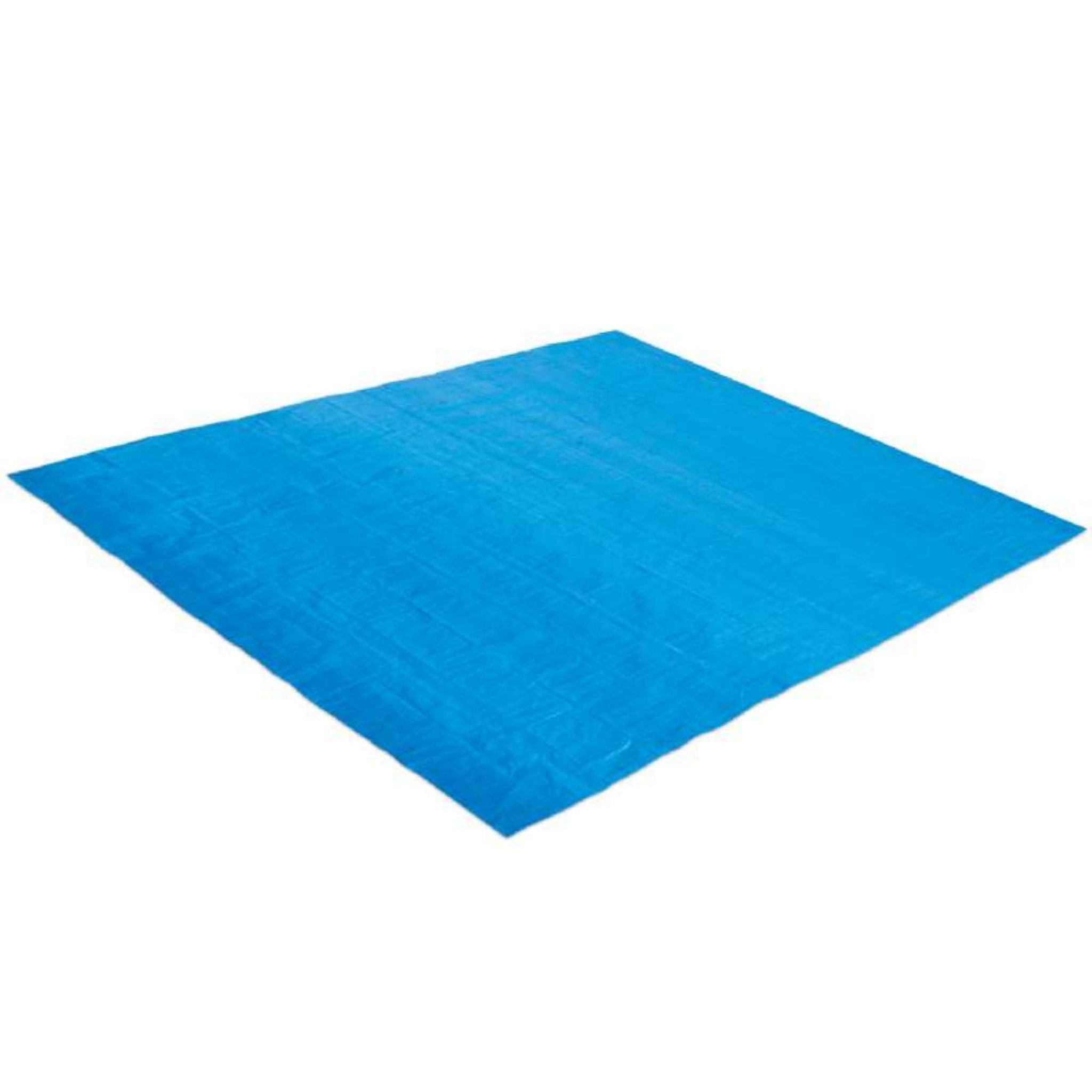  Tapis de sol bleu pour piscine Summer Waves 5,74 x 5,74 m pour piscine Ø 5,49 m