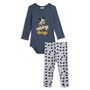 Voir la diapositive 1 : MICKEY Ensemble body manches longues + body bébé garçon Mickey