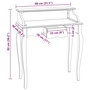 Voir la diapositive 6 : VIDAXL Bureau d'ecriture bois d'acajou massif 80x40x92 cm