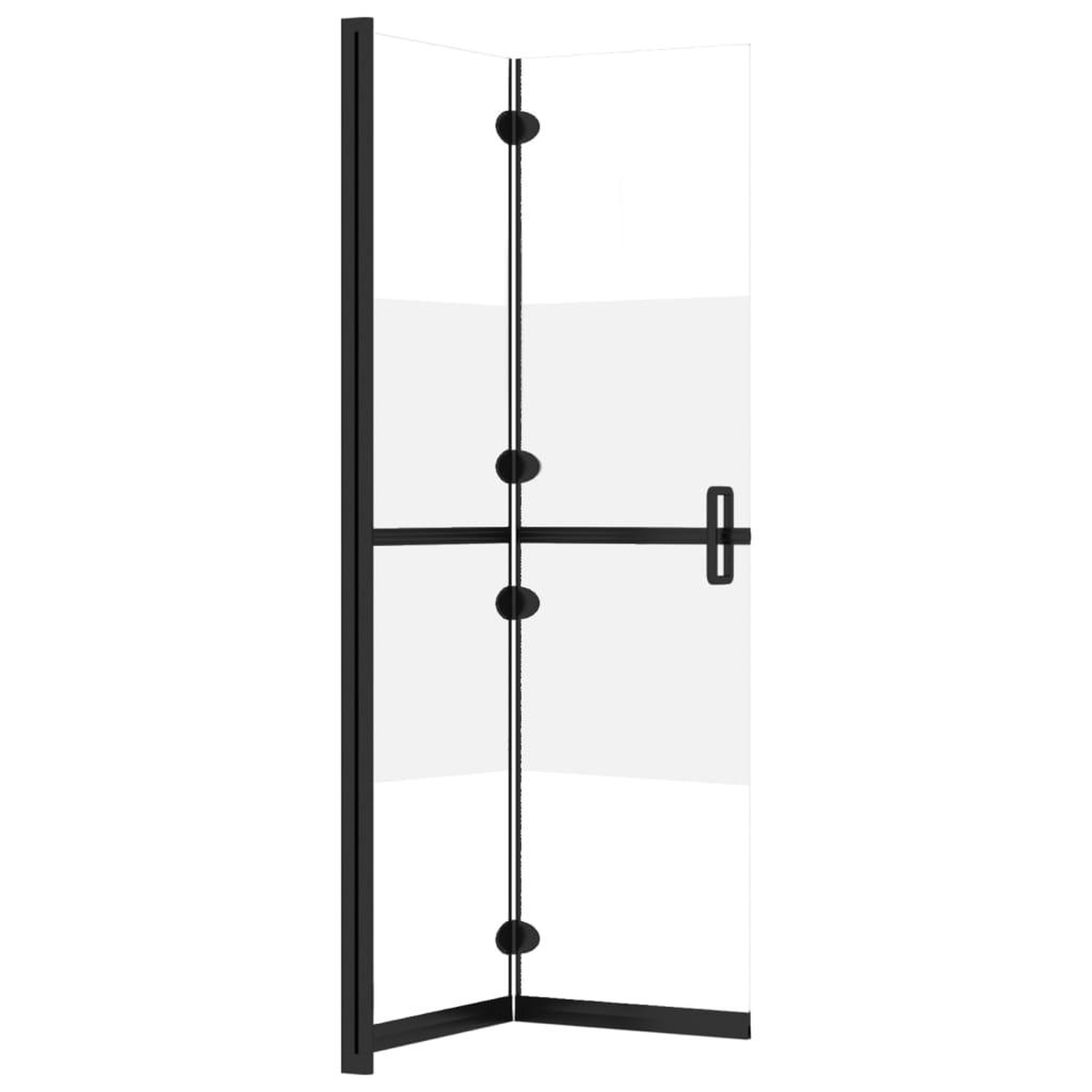 Voir la diapositive 5 : VIDAXL Paroi de douche pliable Verre ESG demi-depoli 90x190 cm