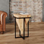 Voir la diapositive 2 : Rendez vous déco Grande sellette en bois d'acacia et métal-Shanghai