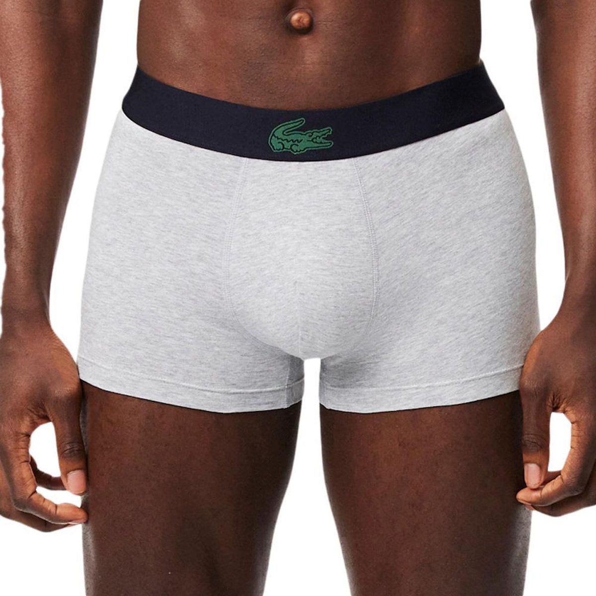 Lacoste x3 Boxers Marine/Vert/Gris Homme  acoste Stretch