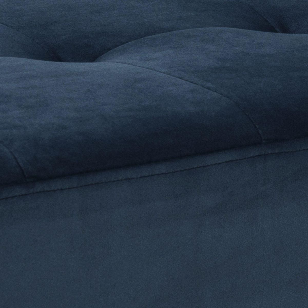 TOILINUX Banc 2 places Bella en métal et tissus effet velours