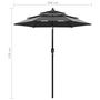 Voir la diapositive 6 : VIDAXL Parasol de jardin a 3 niveaux avec mat en aluminium anthracite
