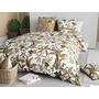 Voir la diapositive 2 : ATELIER DU COTON Parure housse de couette 100% coton 57fils kahoni