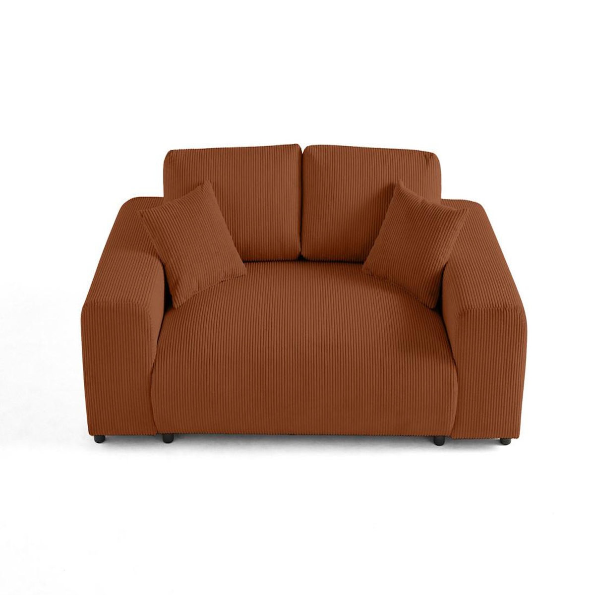 LISA DESIGN Garance - canapé droit 2 places - en velours côtelé