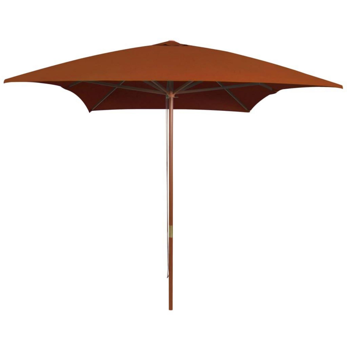 VIDAXL Parasol de jardin avec mat en bois terre cuite 200x300 cm