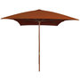 Voir la diapositive 1 : VIDAXL Parasol de jardin avec mat en bois terre cuite 200x300 cm