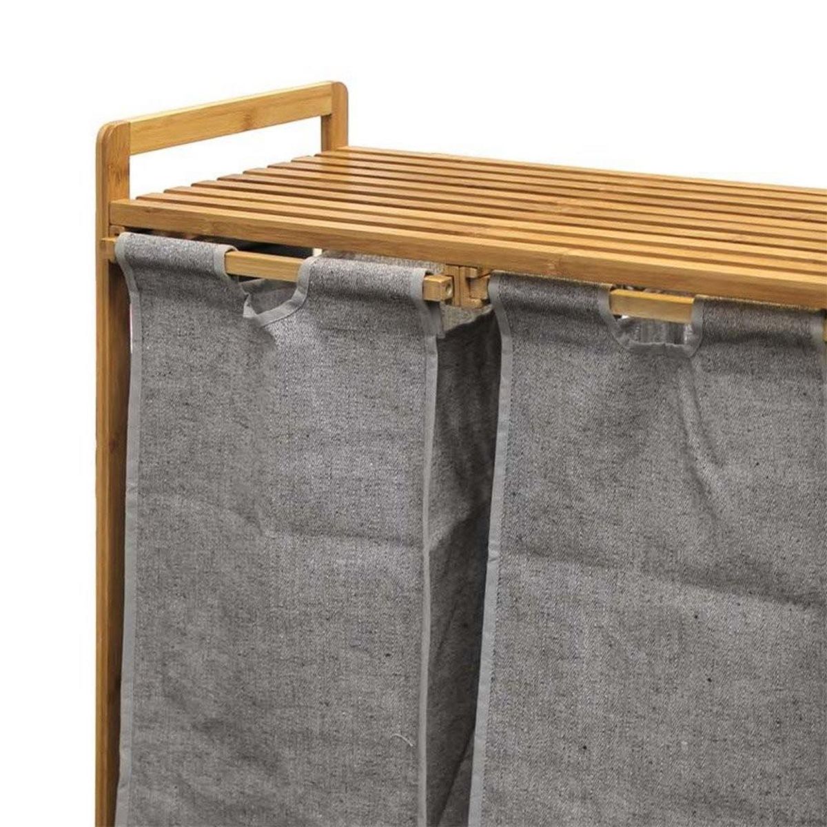 Douceur d'Intérieur Meuble à linge 2 paniers amovibles bambou Tao