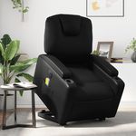 VIDAXL Fauteuil inclinable de massage electrique noir similicuir
