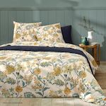 Home collection Parure housse de couette 100% flanelle de coton minea ombre. Coloris disponibles : Gris