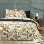 Home collection Parure housse de couette 100% percale de coton 80 fils minea ombre. Coloris disponibles : Gris