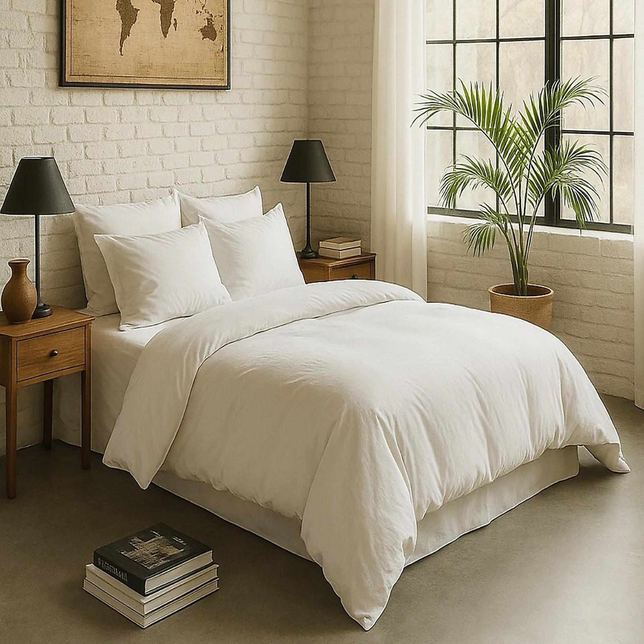 Voir la diapositive 4 : BATON ROUGE Drap housse en percale de coton