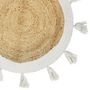 Voir la diapositive 4 : The Home Deco Factory Tapis rond jute pompons blanc D80