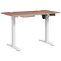 Voir la diapositive 1 : VINSETTO Bureau assis debout électrique - bureau réglable en hauteur - bureau électrique réglable - acier noir aspect bois chêne clair