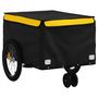 Voir la diapositive 4 : VIDAXL Remorque de vélo noir et jaune 30 kg fer