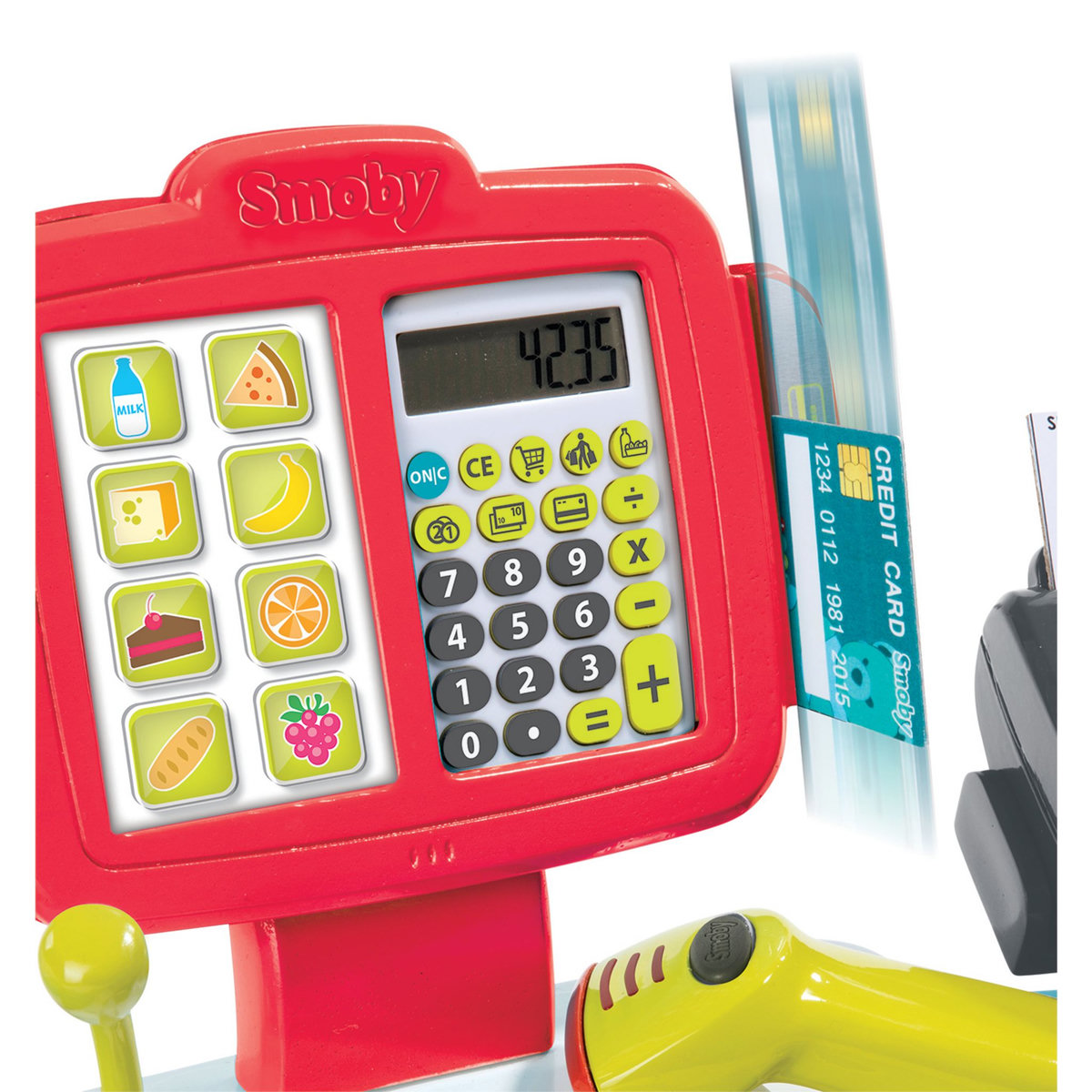 SMOBY Grande caisse enregistreuse rouge - Jouet d'imitation