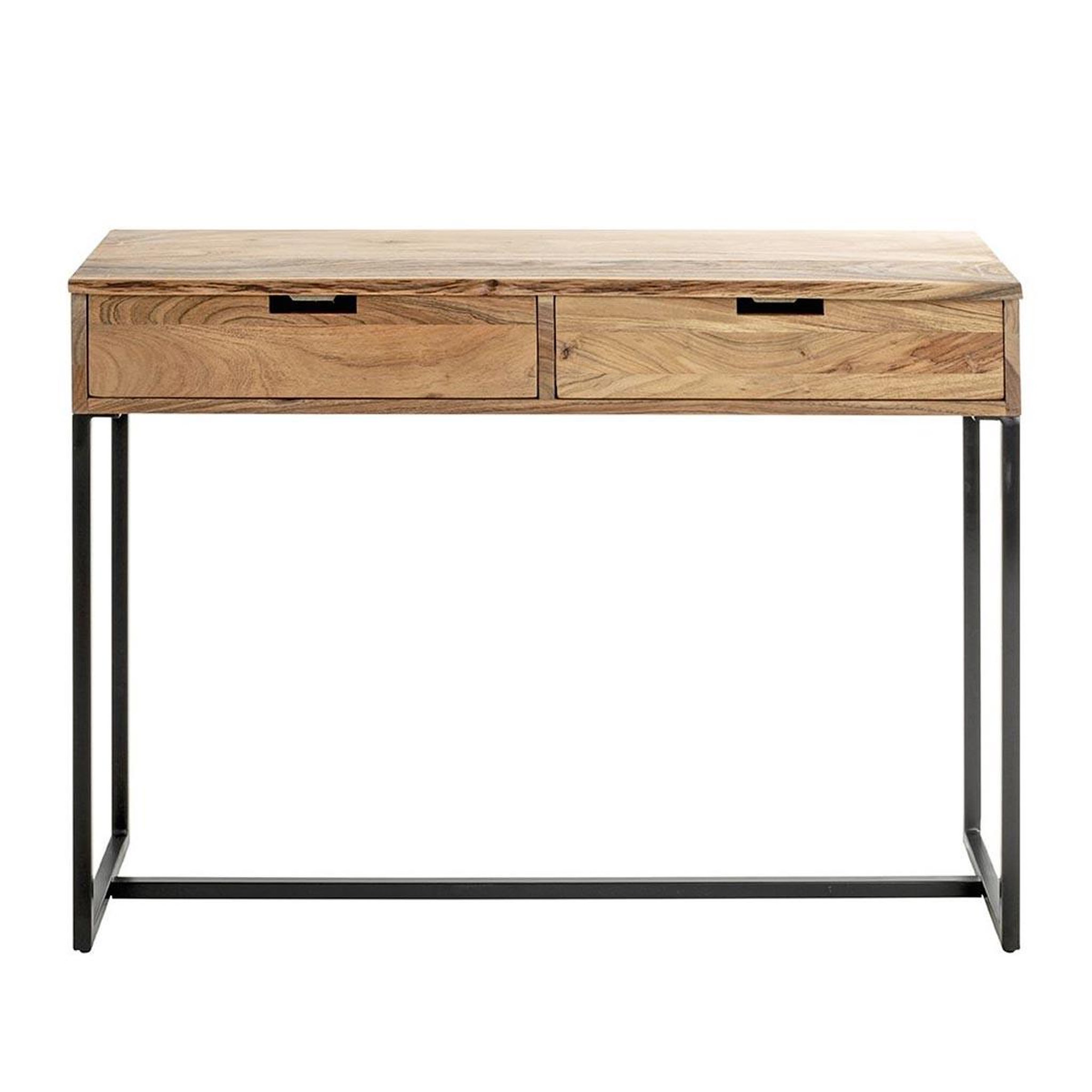 Voir la diapositive 2 : Paris Prix Console 2 tiroirs  sphera  100cm naturel & noir