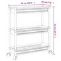 Voir la diapositive 6 : VIDAXL Chariot de rangement a 3 niveaux Argente et blanc Aluminium