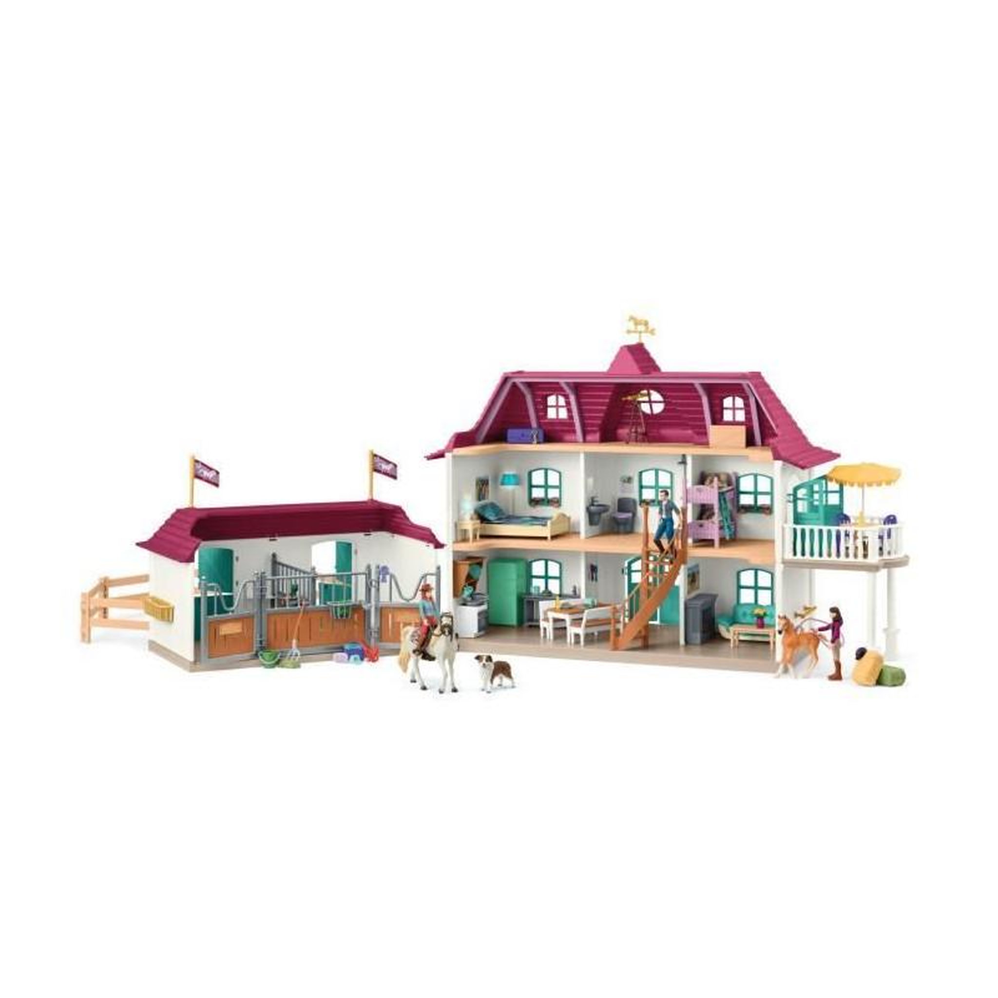 Voir la diapositive 2 : Schleich Coffret Grand centre équestre de Lakeside, SCHLEICH 42706, Horse Club, Des 4 ans