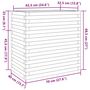 Voir la diapositive 6 : VIDAXL Jardiniere blanc 70x40x68,5 cm bois de pin massif