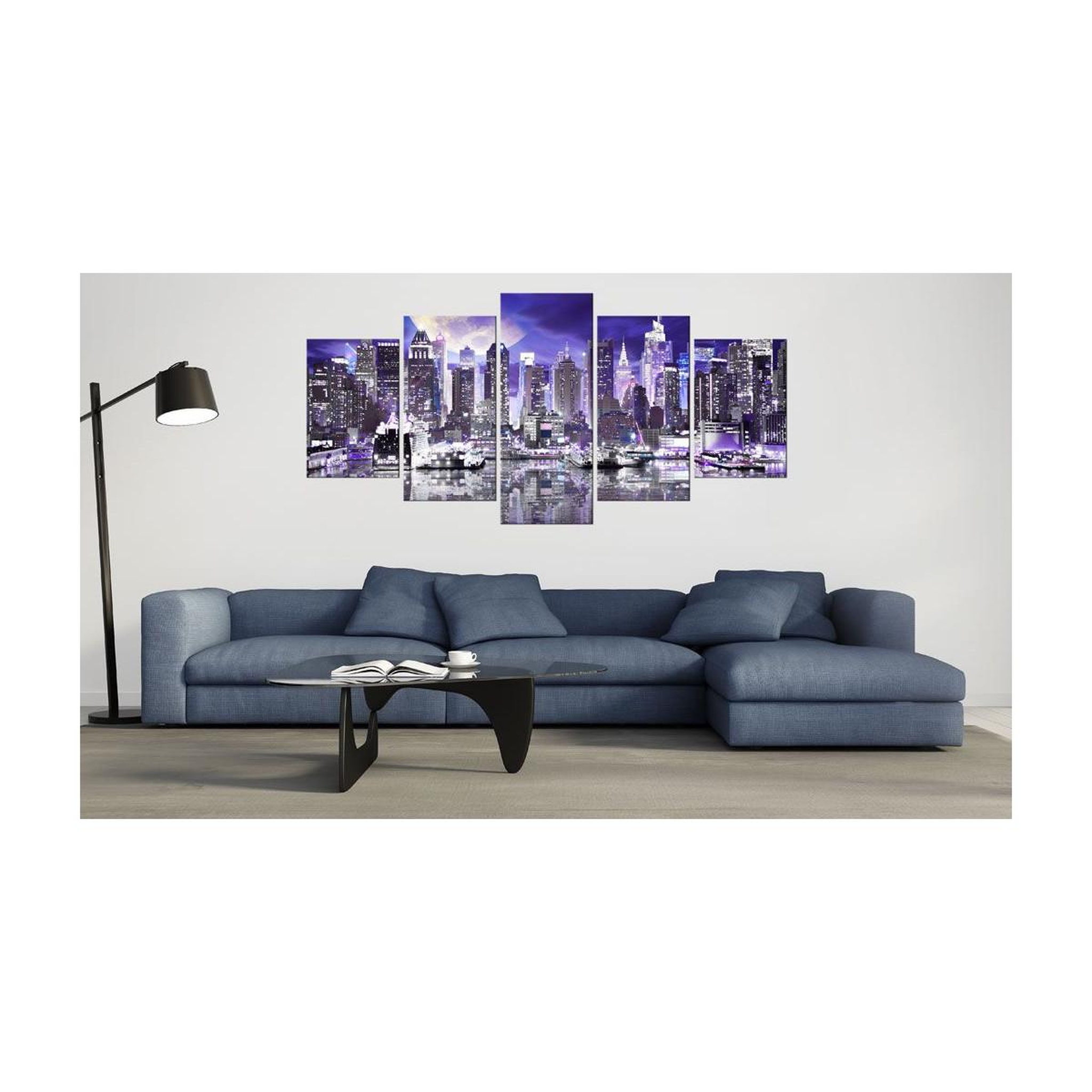 Voir la diapositive 2 : Paris Prix Tableau Imprimé  Moonlit Night in New York City