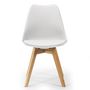 Voir la diapositive 2 : VS VENTA-STOCK Lot de 2 Chaises Klara Blanc tapissées en Cuir synthétique avec Pieds Bois
