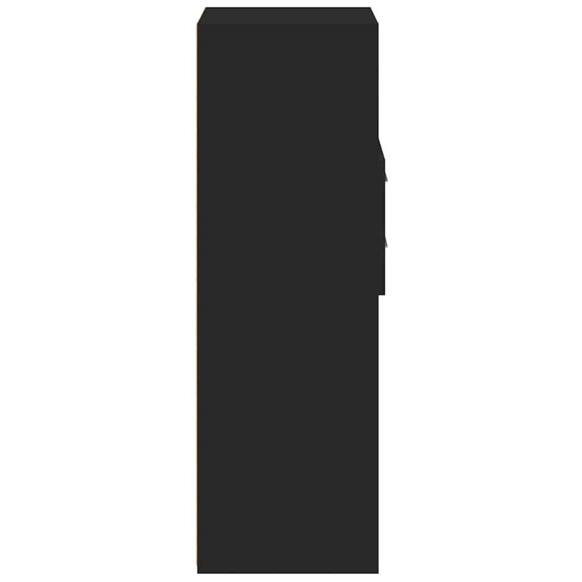 VIDAXL Buffet haut noir 40x42,5x124 cm bois d'ingenierie