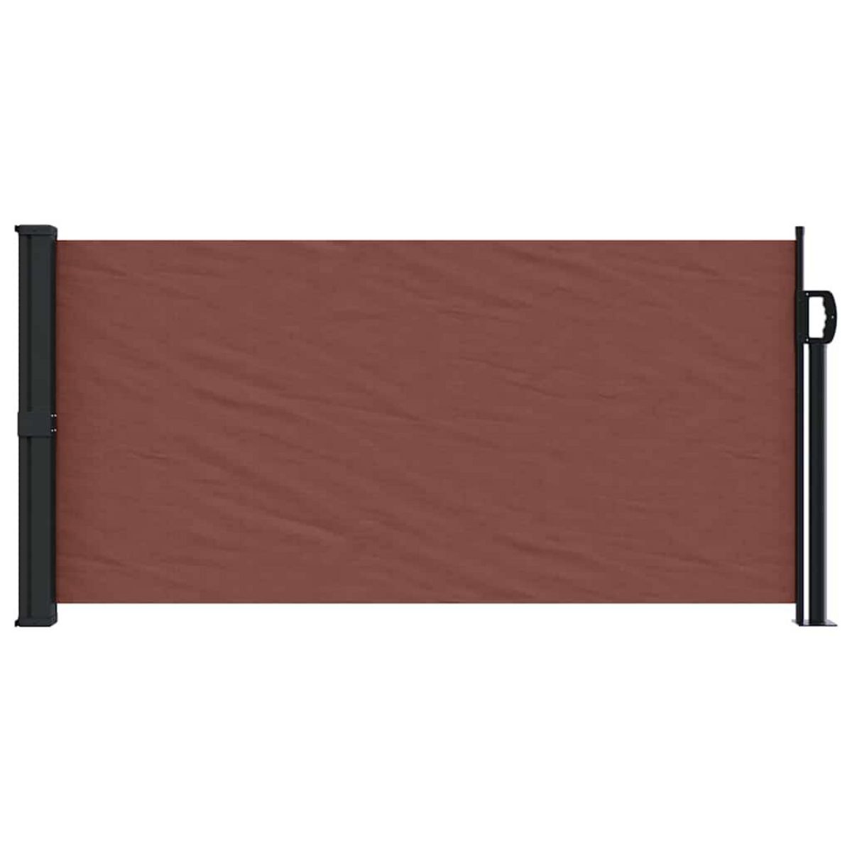 VIDAXL Auvent lateral retractable marron 100x500 cm