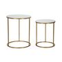 Voir la diapositive 1 : Paris Prix Lot de 2 Tables d'Appoint Gigognes  Julia  63cm Or