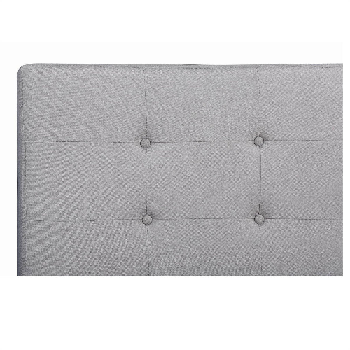 IDIMEX Lit simple LILLE, 120 x 190 cm, capitonné avec sommier, revêtement en tissu