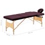 Voir la diapositive 6 : VIDAXL Table de massage pliable 3 zones Violet vin
